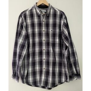 Carhartt Plaid Button Down Long Sleeve Shirt Large